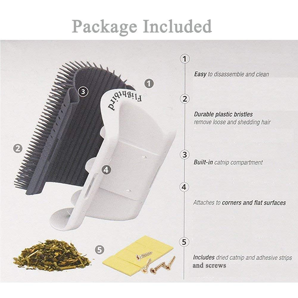 Cat Self Groomer Wall Corner Scratcher Comb with Catnip, 13cm x 8cm x 5cm - SuperSaverAU - view 8
