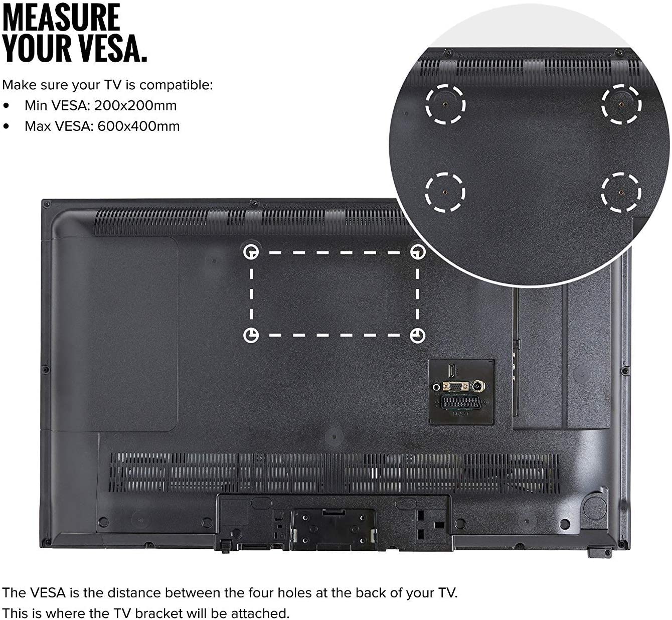 Premium Fixed TV Wall Mount Bracket for 32-70 Inch TVs 75kg Capacity