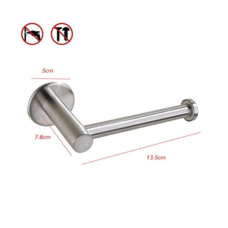 SUS 304 Stainless Steel Toilet Paper Holder, Self-Adhesive, Brushed Finish - SuperSaverAU - view 2