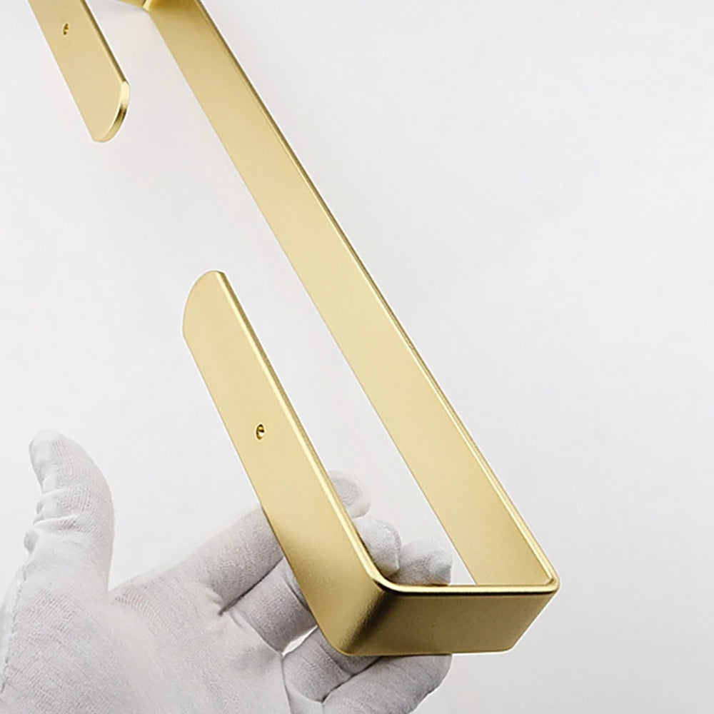 Gold Stainless Steel Paper Towel Holder, 40cm, Self-Adhesive or Screw Mount - SuperSaverAU - view 3