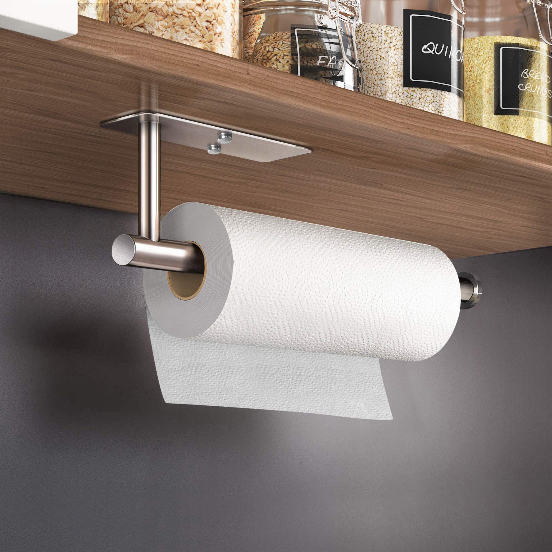 SUS 304 Stainless Steel Paper Towel Holder, 30cm, Waterproof, Wall Mount, Silver - SuperSaverAU - view 4