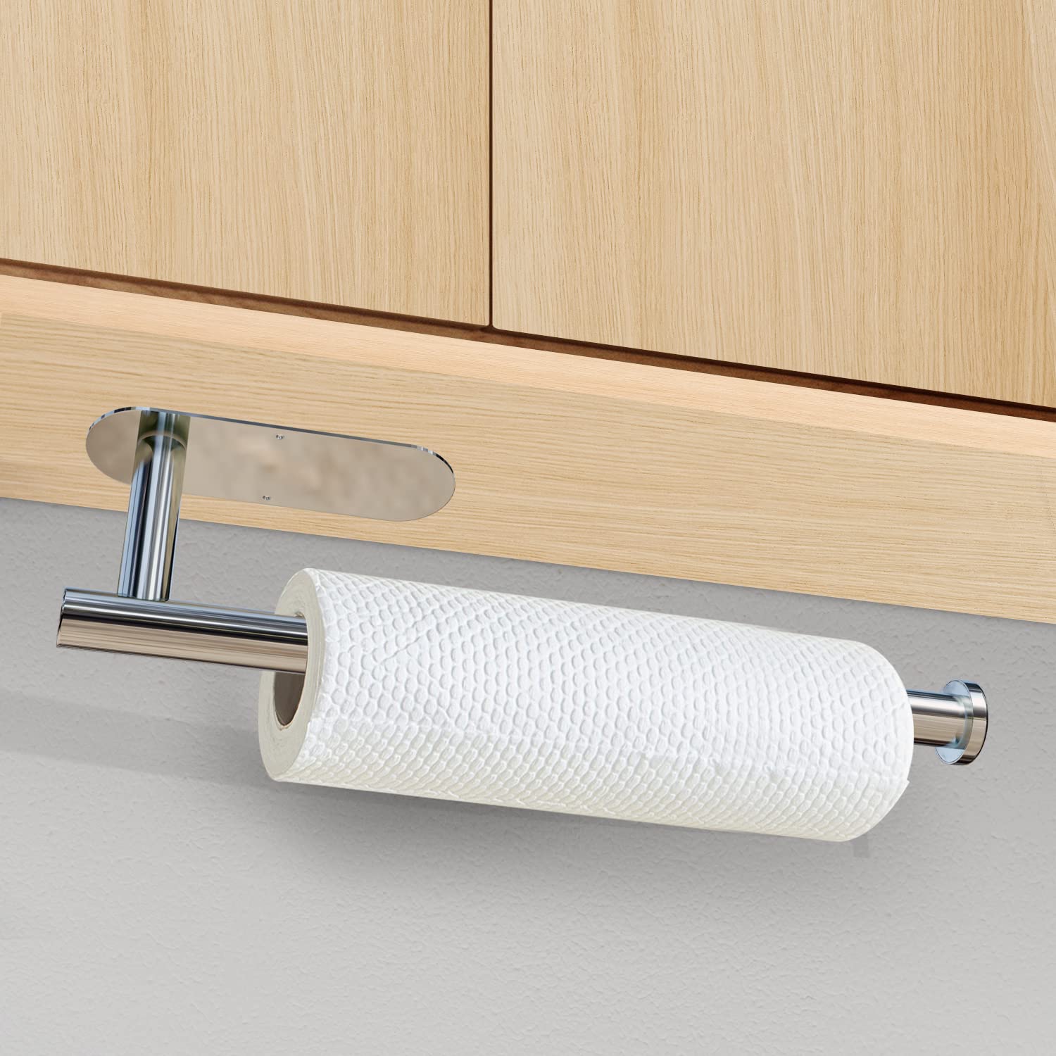 SUS 304 Stainless Steel Paper Towel Holder 30cm, Waterproof, Wall Mount, Silver - SuperSaverAU - view 2