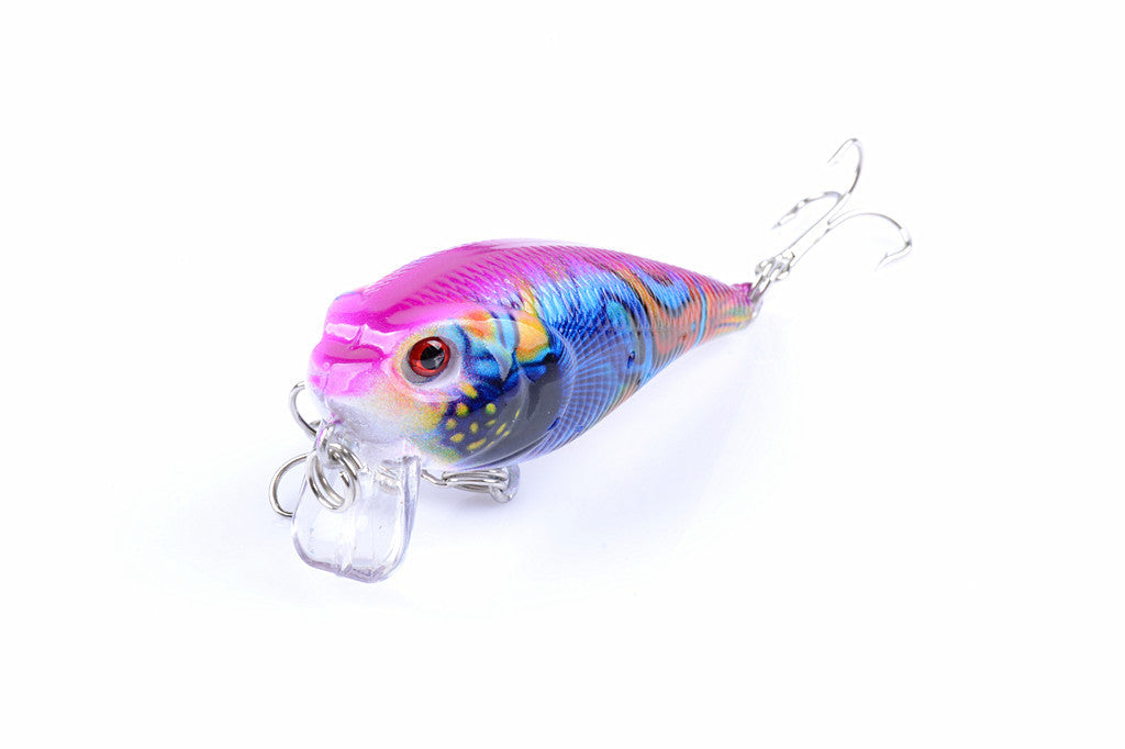 Durable ABS 5.5cm Popper Crank Bait Fishing Lure Set - 4 Colors, Sharp Hooks - SuperSaverAU - view 5