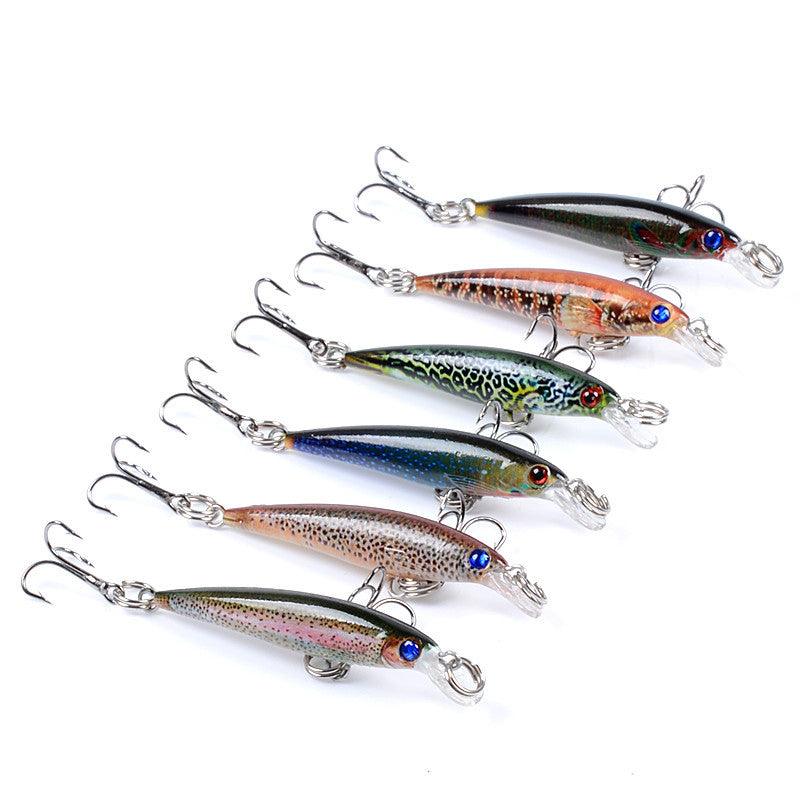 6x Popper 5cm Minnow Fishing Lure, Durable ABS, Sharp Hooks, Fresh/Saltwater - SuperSaverAU - view 2