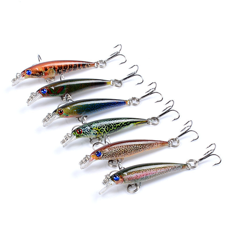 6x Popper 5cm Minnow Fishing Lure, Durable ABS, Sharp Hooks, Fresh/Saltwater - SuperSaverAU - view 3