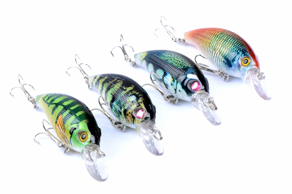 Durable ABS 7.5cm Popper Crank Bait Fishing Lure 4 Colors for Saltwater/Freshwater - SuperSaverAU - view 1
