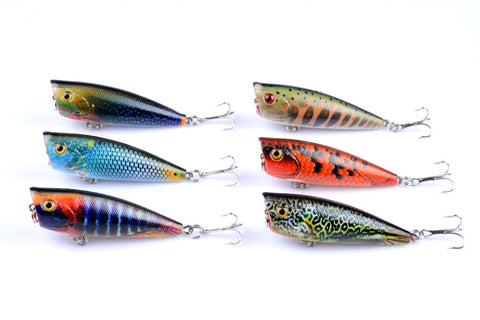 6X 6cm Durable ABS Hard Plastic Popper Fishing Lures for Fresh/Saltwater - SuperSaverAU - view 1
