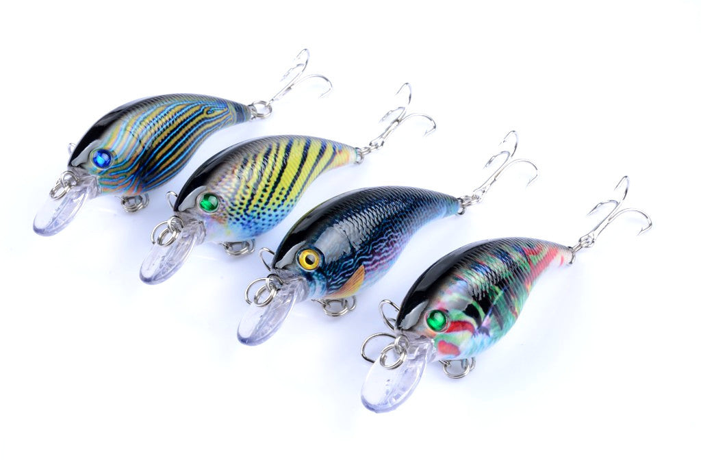 Durable ABS 7.5cm Popper Crank Bait Fishing Lure 4 Colors for Saltwater/Freshwater - SuperSaverAU - view 2
