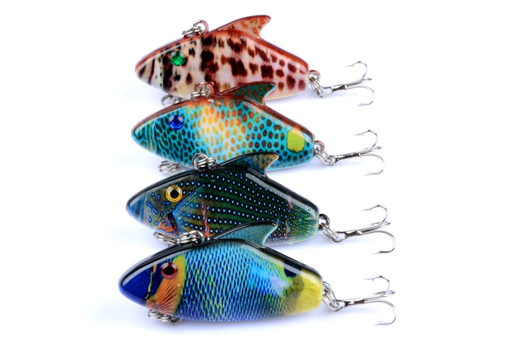 Vib Bait Fishing Lure 5.5cm 4x Lures Saltwater Freshwater Sharp Hooks - SuperSaverAU - view 1