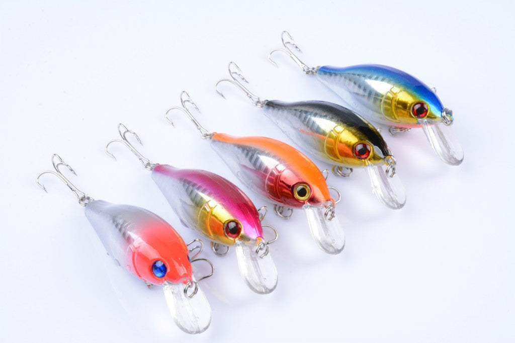 Durable ABS 7.5cm Popper Crank Bait Fishing Lure 5 Colors for Saltwater/Freshwater - SuperSaverAU - view 2