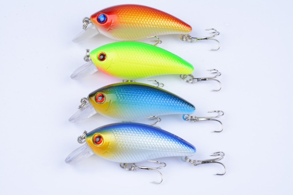 Durable ABS 6.5cm Fishing Lure Set - 4 Colors, Sharp Hooks, Saltwater/Freshwater - SuperSaverAU - view 1