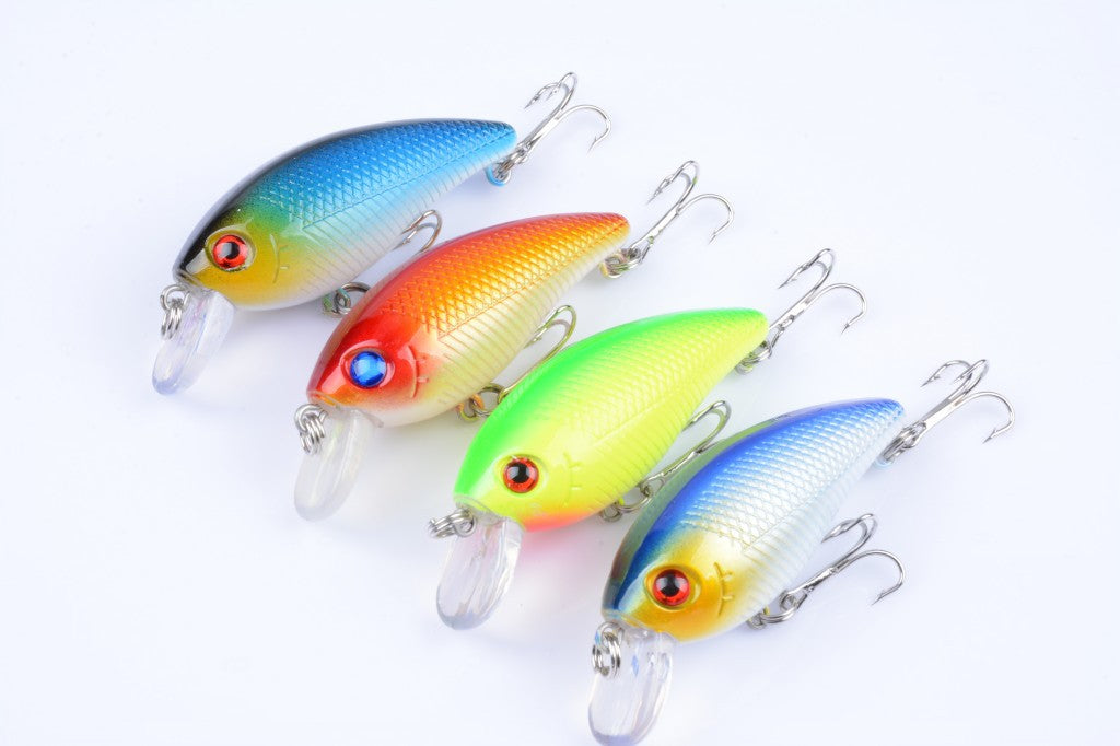 Durable ABS 6.5cm Fishing Lure Set - 4 Colors, Sharp Hooks, Saltwater/Freshwater - SuperSaverAU - view 2