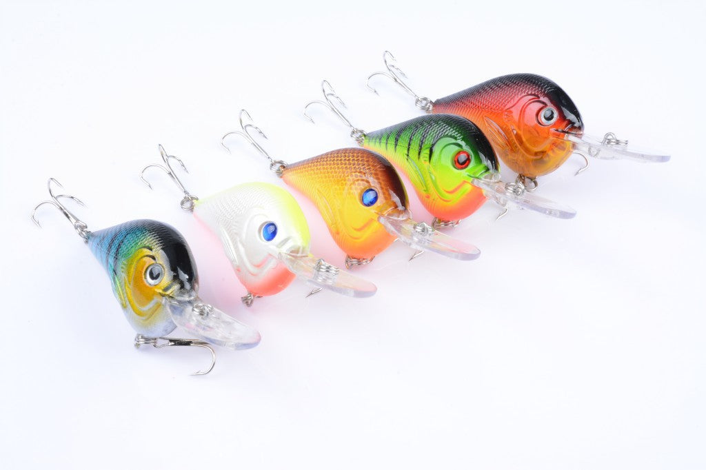 V324 5x 9.5cm Popper Fishing Lures, Durable ABS, Sharp Hooks, Saltwater/Freshwater - SuperSaverAU - view 2