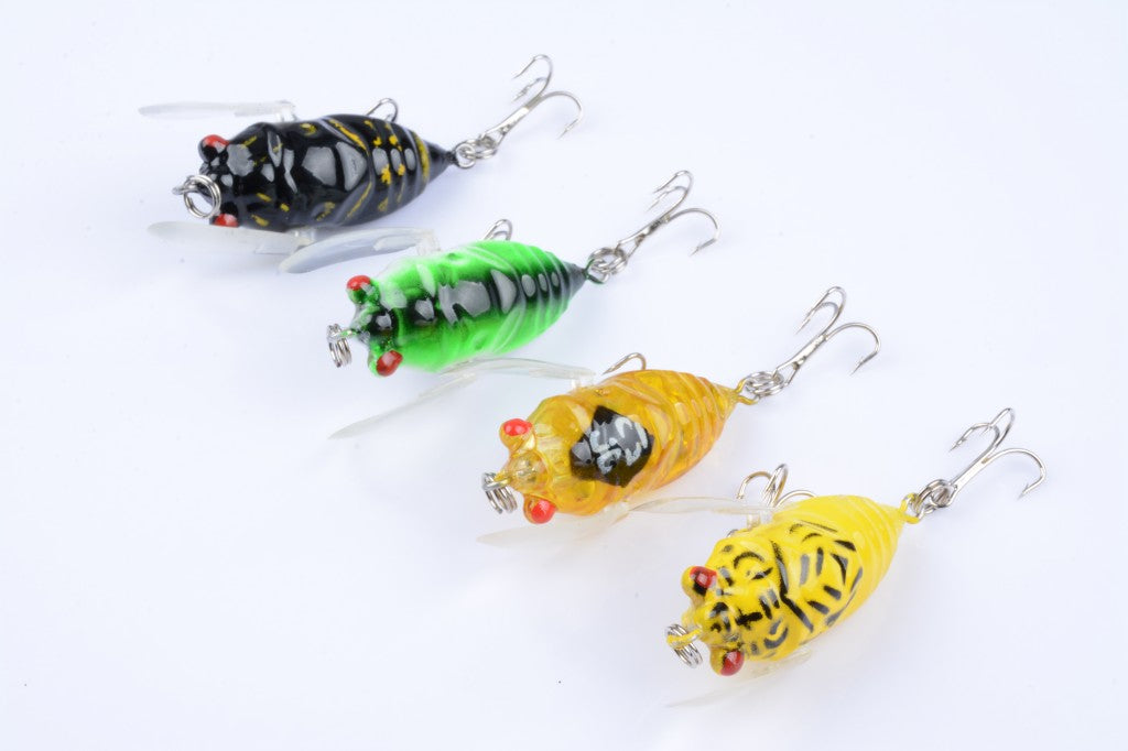 4x 5cm Durable ABS Hard Plastic Fishing Lures with Sharp Hooks for Saltwater/Freshwater - SuperSaverAU - view 1