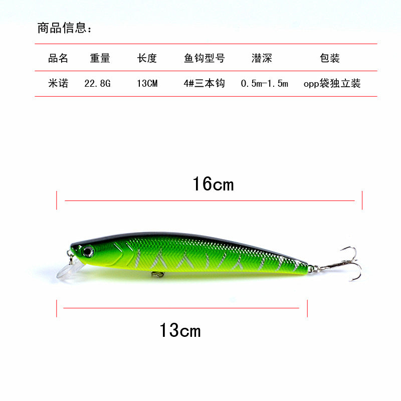5x Popper Minnow 13cm Fishing Lure, Durable ABS, Sharp Hooks, Fresh/Saltwater - SuperSaverAU - view 4