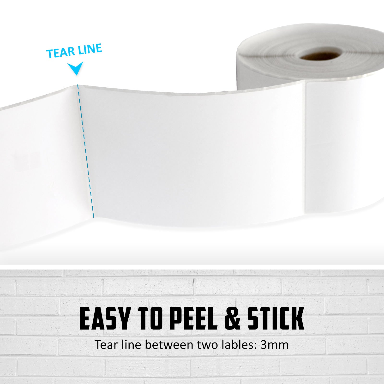 Thermal Direct Label 100x150mm - 3 Rolls Durable Shipping Labels, Easy Peel - SuperSaverAU - view 3