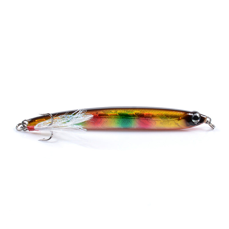 6x 10cm Popper Minnow Fishing Lures, Sharp Hooks, Fresh/Saltwater, 6 Colors - SuperSaverAU - view 5