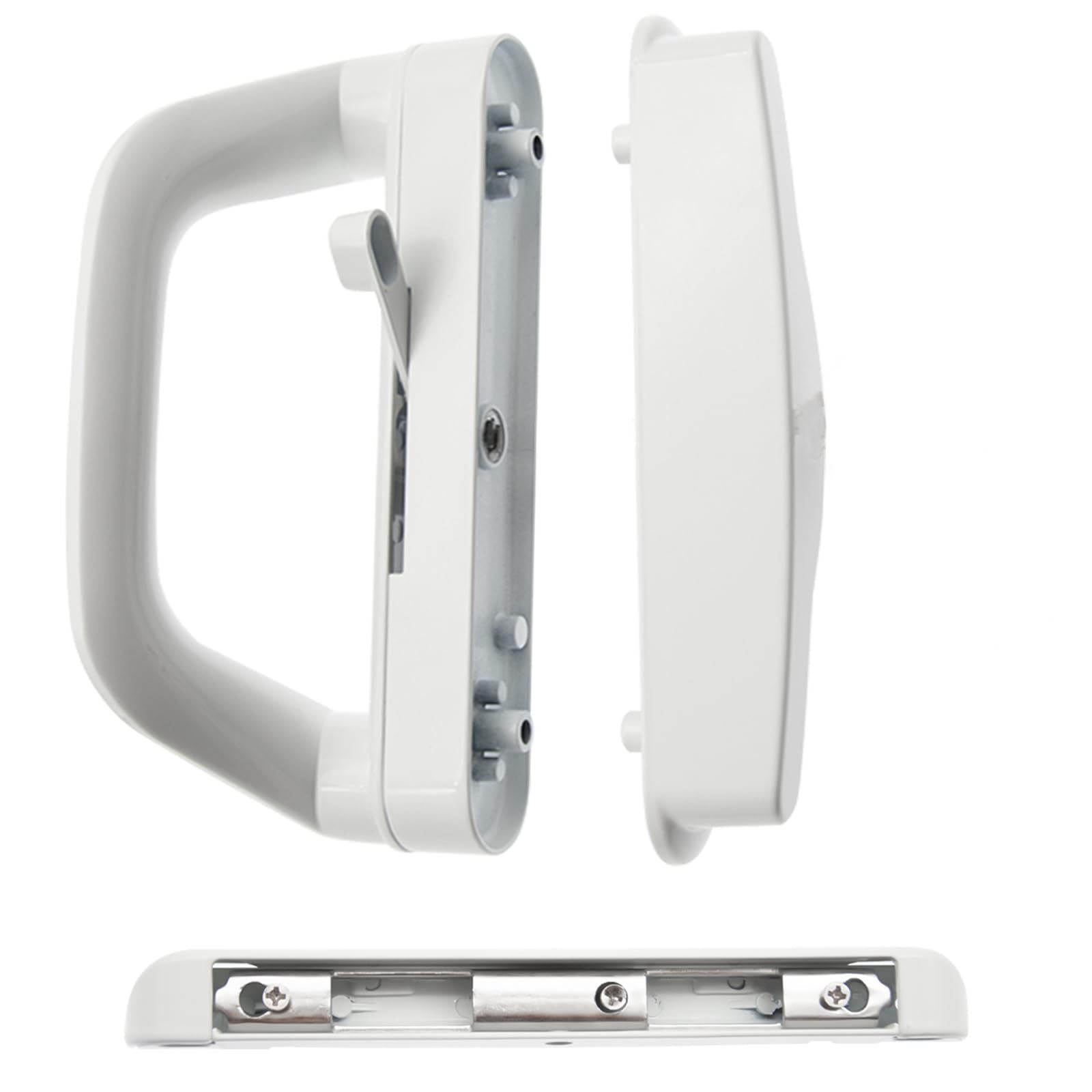 Sliding Patio Door Handle Set, White, Reversible, 0.75in-1.4in Door Thickness - SuperSaverAU - view 1