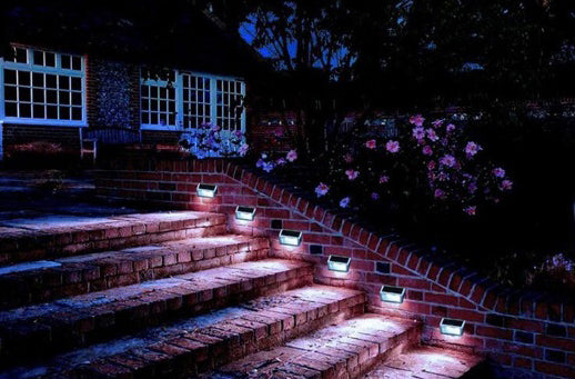 Solar Step Light - Warm White, 5 LEDs, Solar Powered, Waterproof, Aluminum Alloy - SuperSaverAU - view 3
