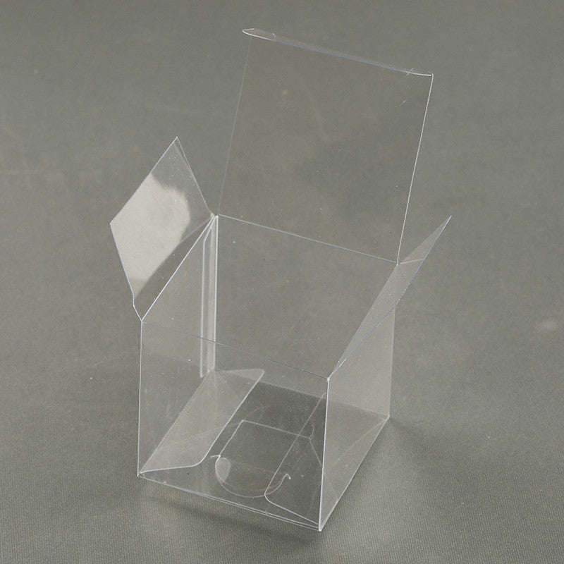 100 Pack of 8x8x10cm Clear PVC Plastic Folding Packaging Small rectangle/square Boxes for Wedding Jewelry Gift Party Favor Model Candy Chocolate Soap Box - SuperSaverAU - view 2