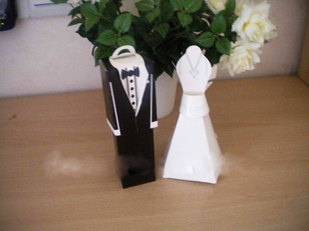 10pk Kate Aspen Bride & Groom Favor Boxes (5 Pairs) for Wedding Bomboniere - SuperSaverAU - view 4