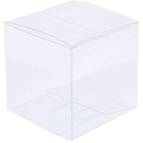 10 Piece Pack -PVC Clear See Through Plastic 15cm Square Cube Box - Large Bomboniere Product Exhibition Gift - SuperSaverAU - view 1
