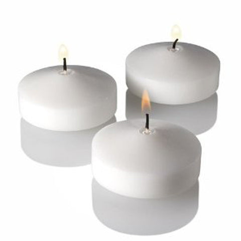 10 Pack of 8cm Ivory Wax Floating Candles - wedding party home event decoration - SuperSaverAU - view 1