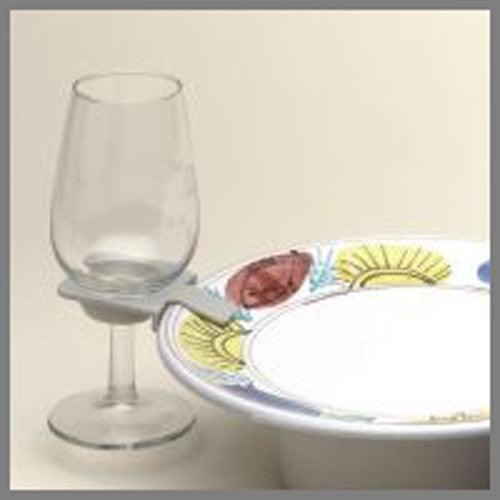 Premium White Wine Glass Plate Clip Holders 75mm 10 Pack