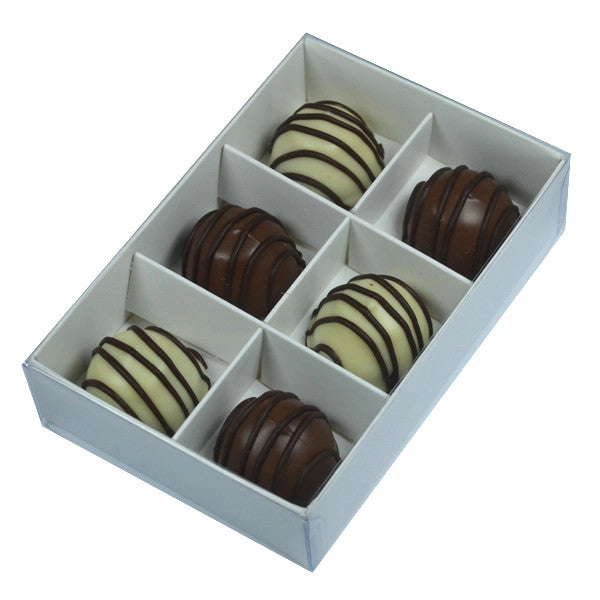 50 Pack of White Card Chocolate Sweet Soap Product Retail Gift Box - 6 Bay Compartments - Clear Slide On Lid - 12x8x3cm - SuperSaverAU - view 2