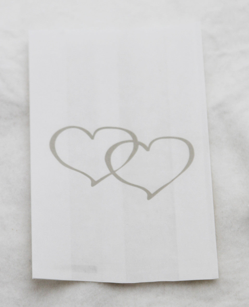 100 Pack Wedding Cake Bags Greaseproof Wax Paper Slice Take Home Favour Large Silver Heart - SuperSaverAU - view 1