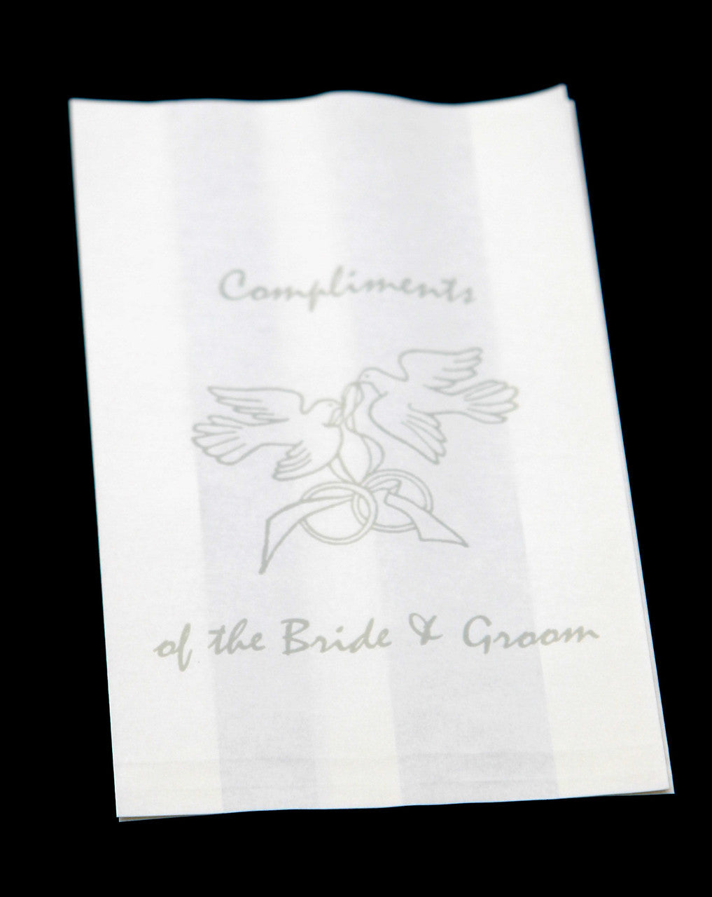 150 Pack Wedding Cake Bags Greaseproof Wax Paper Slice Take Home Favour Silver Doves - SuperSaverAU - view 3
