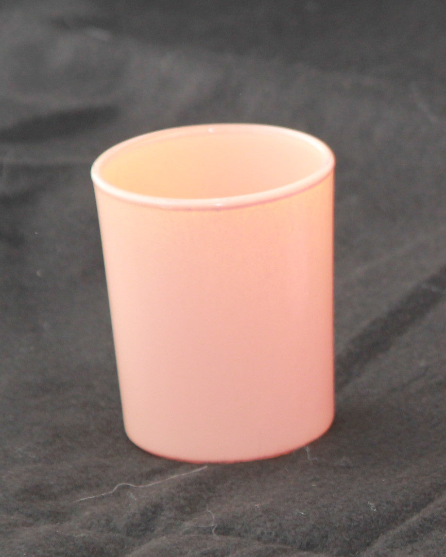 Premium Votive Tealight Candle Holders - Champagne Pale Pink Glass, 40 Pack