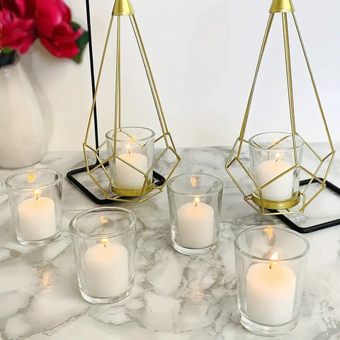 Premium Clear Glass Tealight Candle Holders - 20 Pack