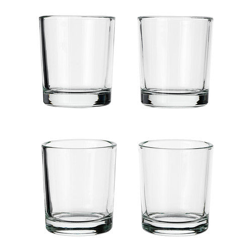 Premium Clear Glass Tealight Candle Holders - 20 Pack