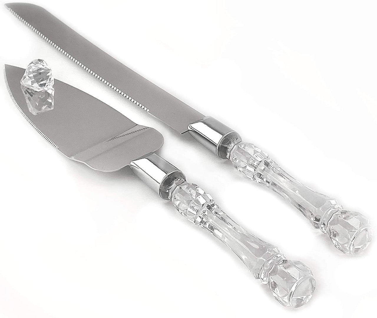 Elegant Silver Blade Cake Knife and Server Set - Gift Boxed, 2-Piece - SuperSaverAU - view 1