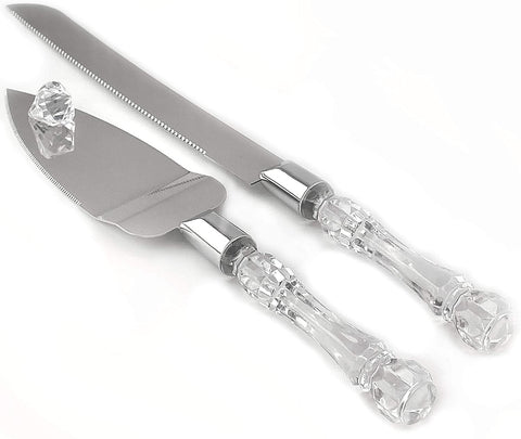 Elegant Silver Blade Cake Knife and Server Set - Gift Boxed, 2-Piece - SuperSaverAU - view 1