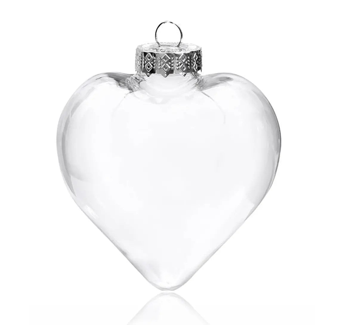 50 Wholesale Pack Iridescent Glass Heart Ornaments Fillable Baubles for Christmas Party Wedding DIY Craft Decorations - SuperSaverAU - view 4