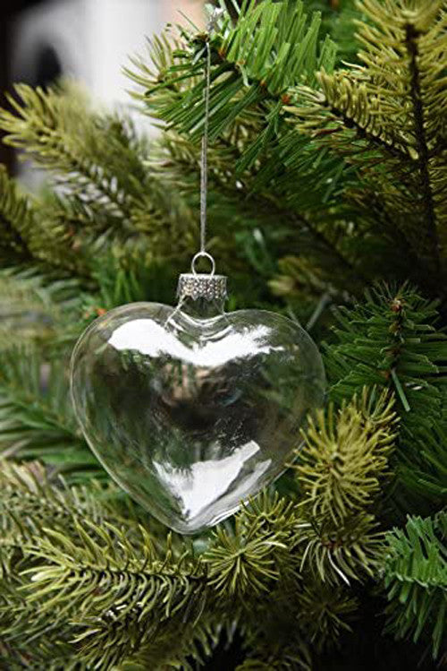 50 Wholesale Pack Iridescent Glass Heart Ornaments Fillable Baubles for Christmas Party Wedding DIY Craft Decorations - SuperSaverAU - view 6