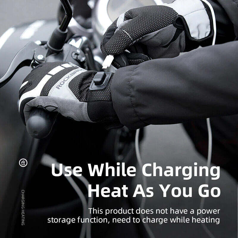ROCKBROS Heated MTB Cycling Gloves with USB Heating - XL