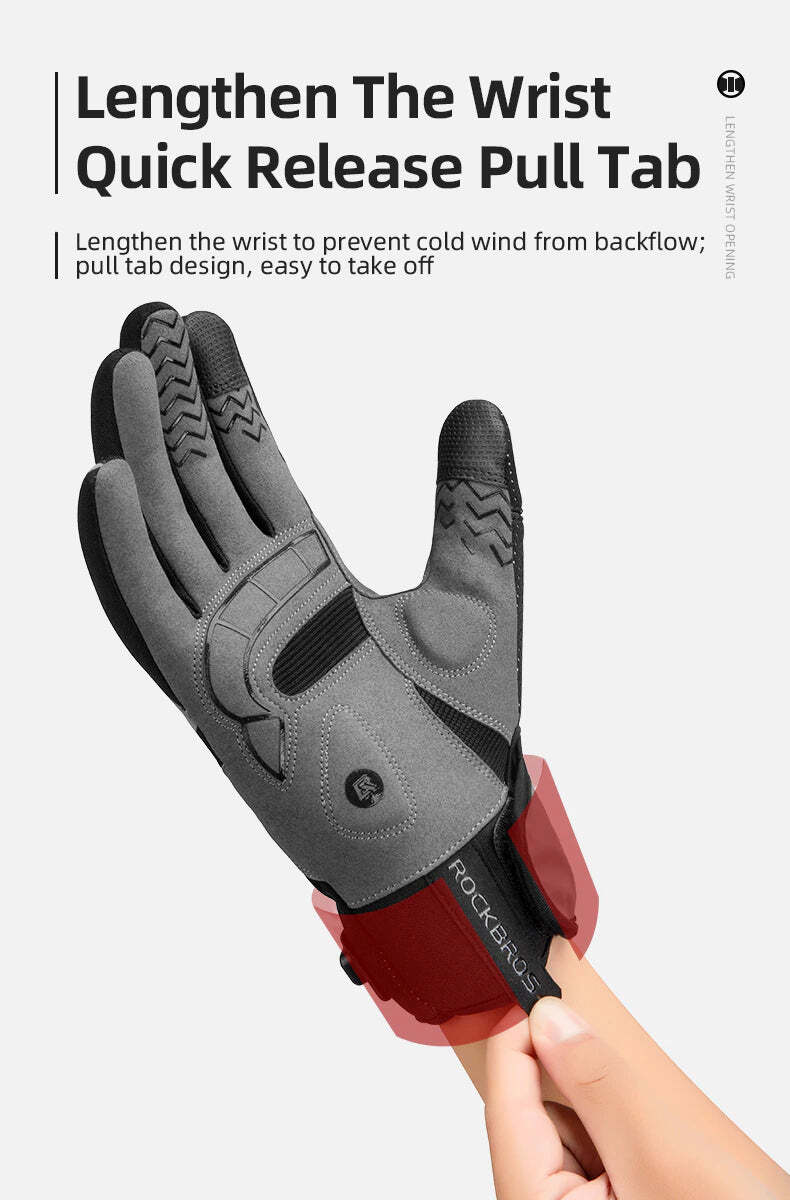 ROCKBROS Heated MTB Cycling Gloves with USB Heating - XL