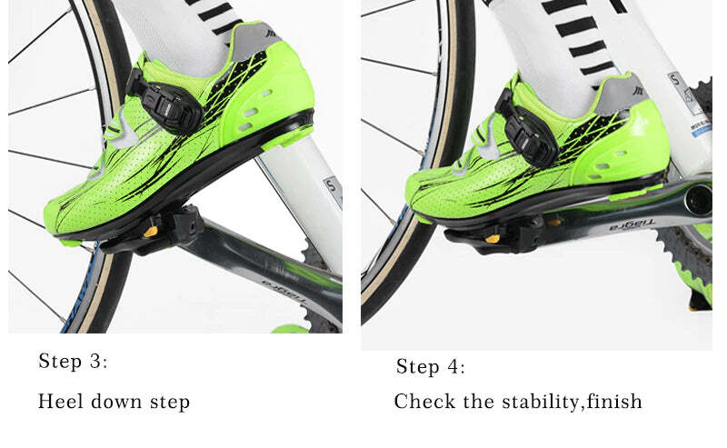 Self Lock Clip In Bike Pedals LOOK KEO Cleat MTB Road 700C Hybrid BMX - Rockbros Black - SuperSaverAU - view 12