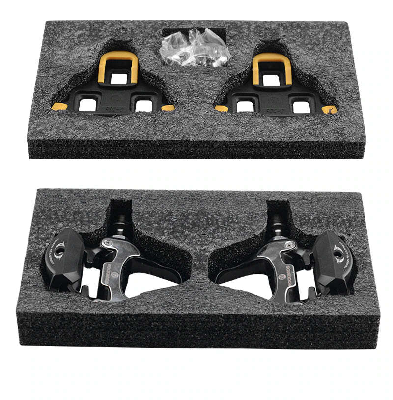 Self Lock Clip In Bike Pedals LOOK KEO Cleat MTB Road 700C Hybrid BMX - Rockbros Black - SuperSaverAU - view 13