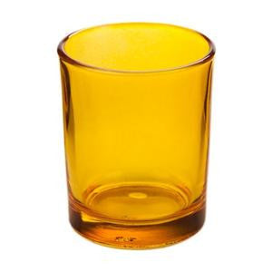 Premium Votive Tealight Candle Holders - Orange Glass, 20 Pack