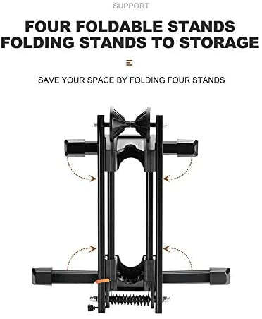 Bike Stand Foldable Portable- Rockbros Aluminum Alloy Light Weight 1.6gk Garage House Shed Bike Wheel Holder Portable - SuperSaverAU - view 2