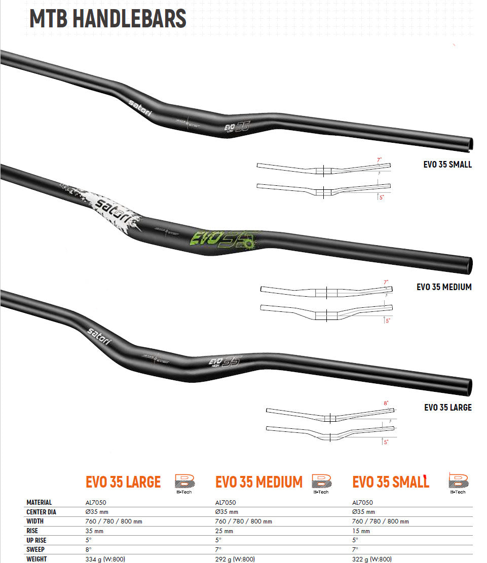 Satori MTB Handlebar 35mm Rise 780mm Width AL7050 Black 320g - SuperSaverAU - view 4