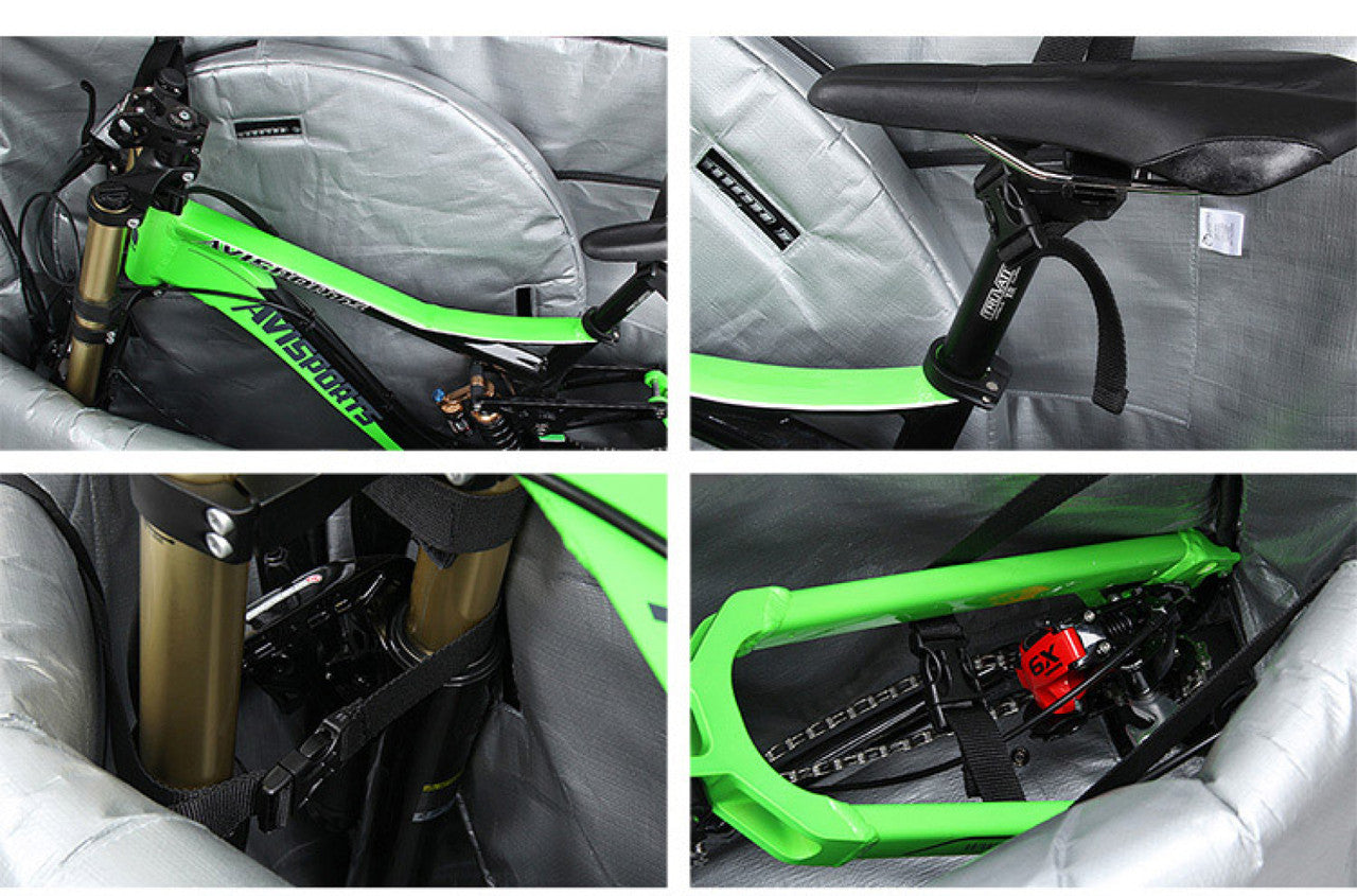 NOOYAH SPORTACE Bike Travel Bag 125x80cm with Wheels & Shoulder Straps - SuperSaverAU - view 4