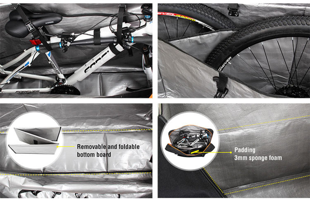 SPORTACE Bike Carrier Bag - Portable Soft Shell Travel Case 120 x 75cm, Lightweight, Reflective Trim - SuperSaverAU - view 7