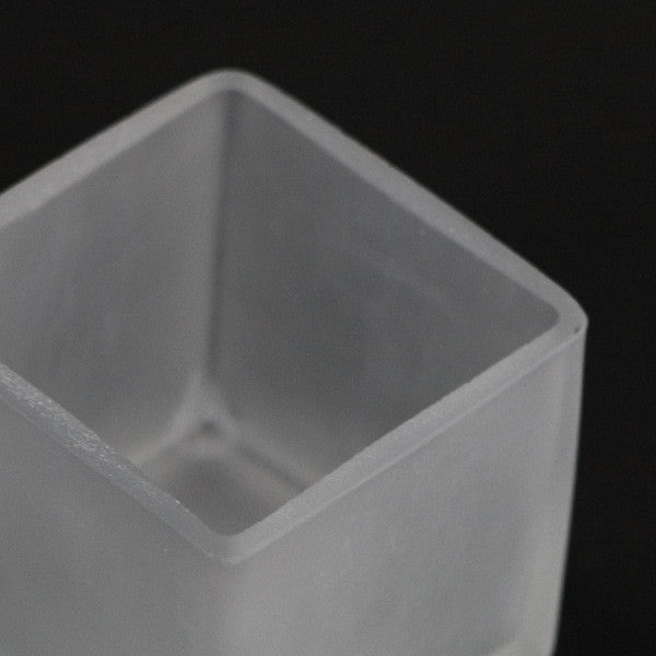 Premium Square Frosted Glass Tealight Candle Holders 5cm - 20 Pack