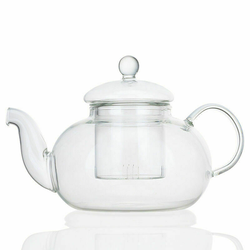 Gongfu Tea Set - 5 Glass Cups, 600ml Teapot with Filter & Warmer - SuperSaverAU - view 2
