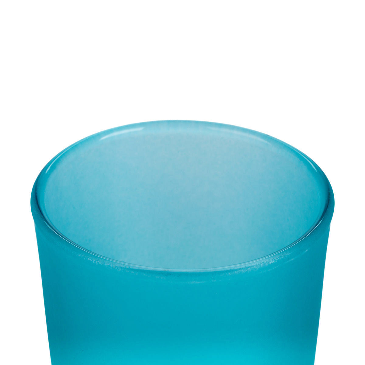 Premium Votive Tealight Candle Holders - Turquoise Frosted Glass, 20 Pack